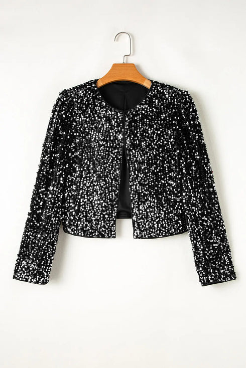 'Nora' Sequin Bomber Jacket - Celes Fashion